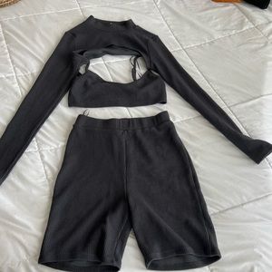 3 piece short set
